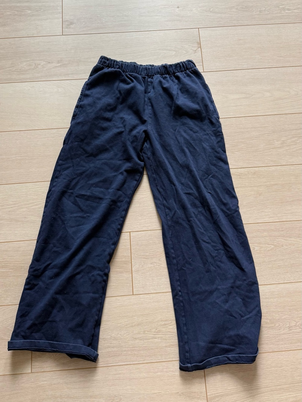 Brandy Melville Navy Blue Wide Leg Sweatpants
